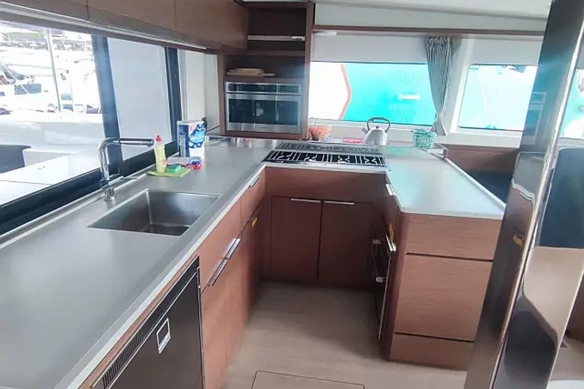 Galley of Coolway, a Lagoon 46 catamaran at Grad Trogir, Croatia