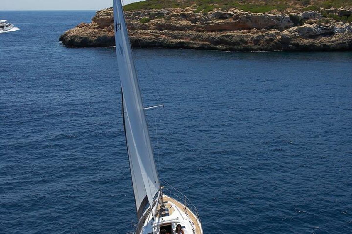 Exterior view of Seepocke, a Bavaria 31 Cruiser sailboat at Flensburg, Germany