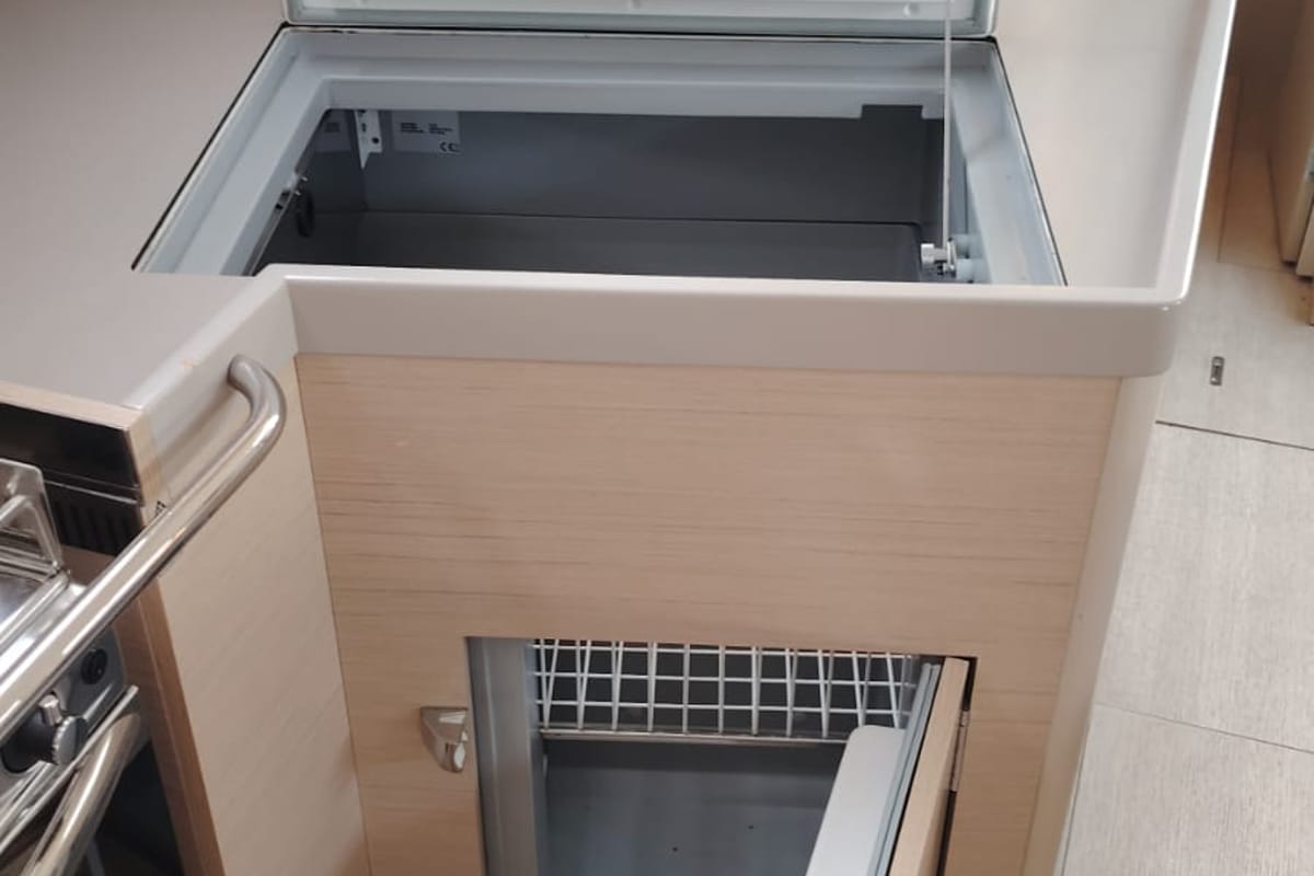Galley of Elisa, a Beneteau Oceanis 40.1 sailboat at Punat, Croatia
