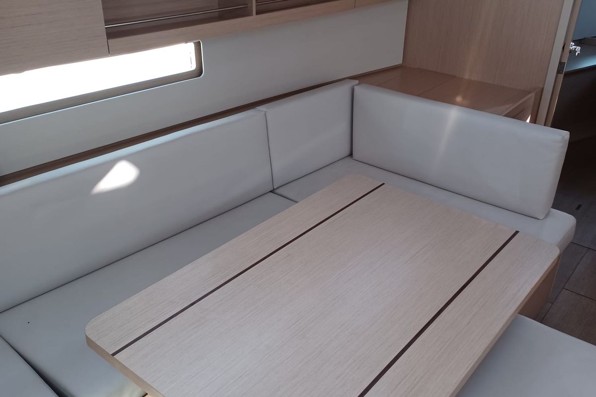 Salon of Elisa, a Beneteau Oceanis 40.1 sailboat at Punat, Croatia