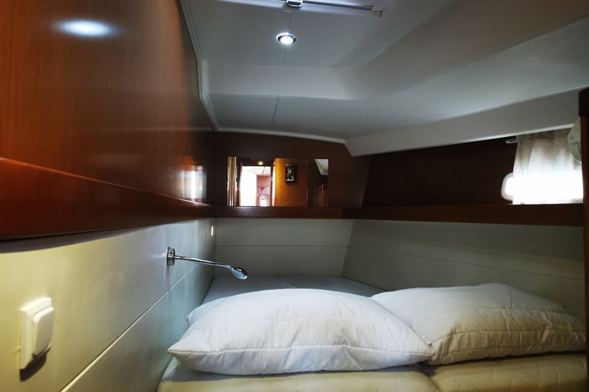 Cabin on Seladon II, a Beneteau Oceanis 50 sailboat at Lavreotiki Municipal Unit, Greece