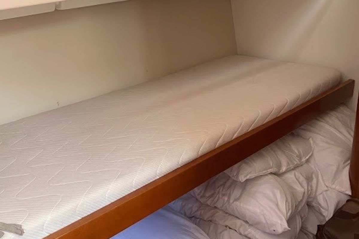 Cabin on Seladon II, a Beneteau Oceanis 50 sailboat at Lavreotiki Municipal Unit, Greece