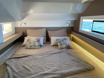 Cabin on Aruna, a Aventura Catamarans Aventura 37 catamaran at Pirovac, Croatia
