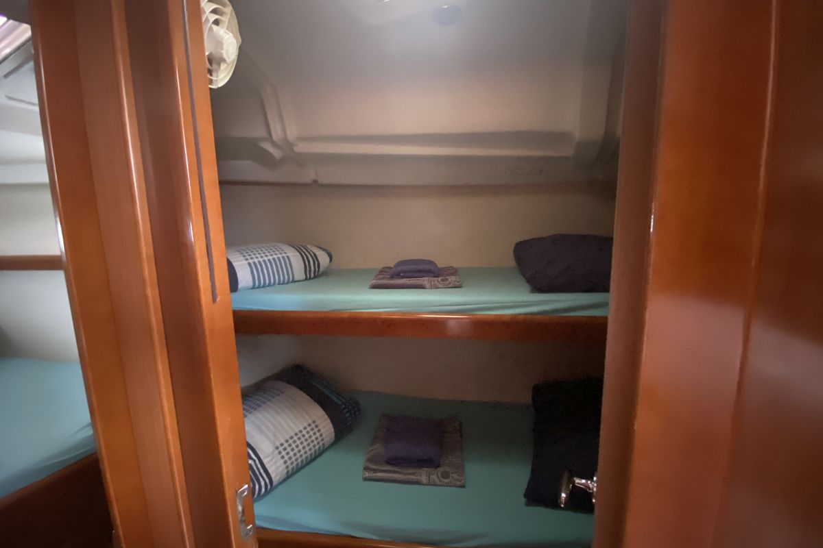 Cabin on Bliss, a Beneteau Oceanis 43 sailboat at Fethiye, Turkey