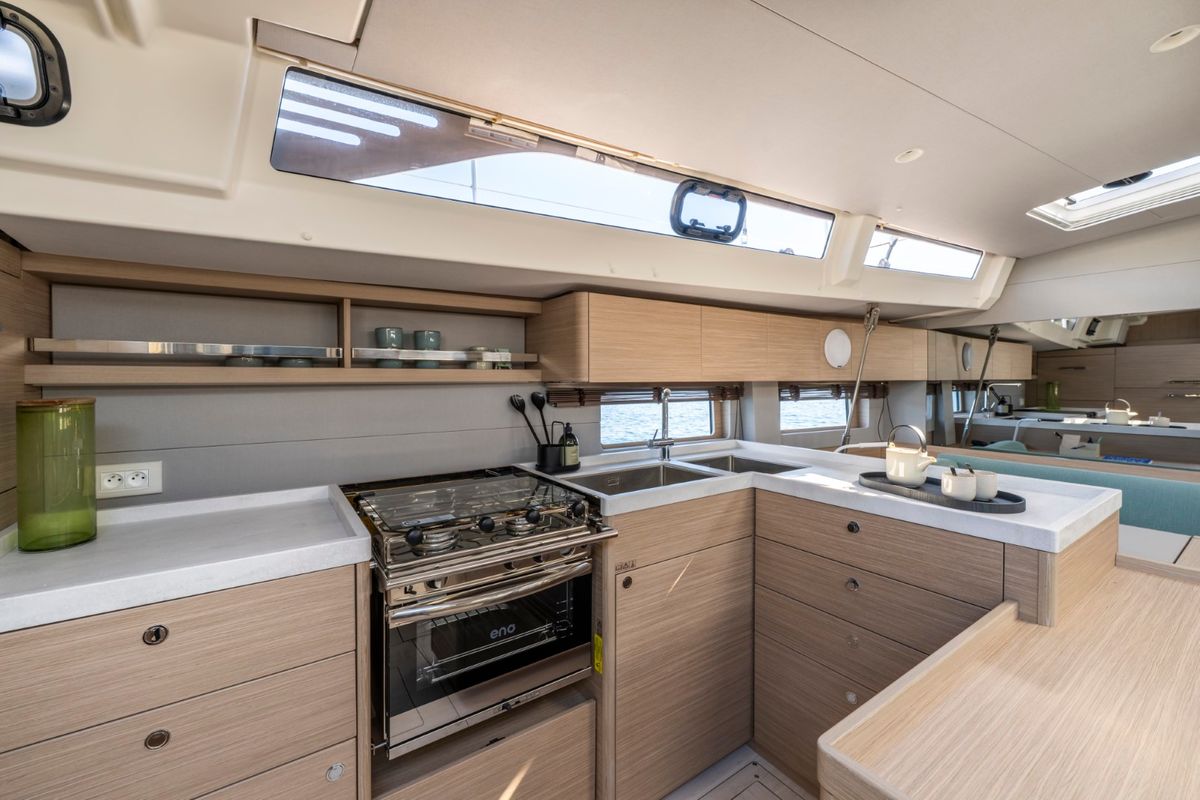 Galley of TINČIKA, a Beneteau Oceanis 52 sailboat at Split, Croatia
