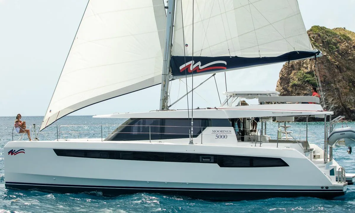 Exterior view of Moorings 5000 Exclusive, a Leopard 50 catamaran at Marigot, France