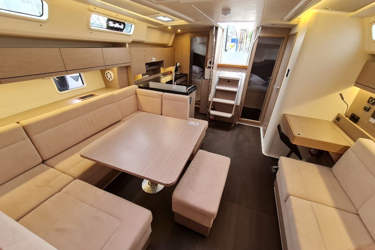 Salon of Ariel, a Hanse Yachts Hanse 458 sailboat at Grad Biograd na Moru, Croatia