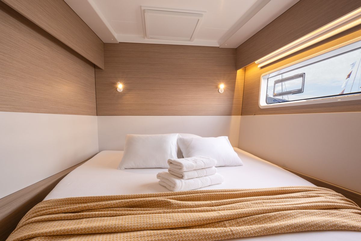 Cabin on LA ROSE, a Lagoon 43 catamaran at Split, Croatia