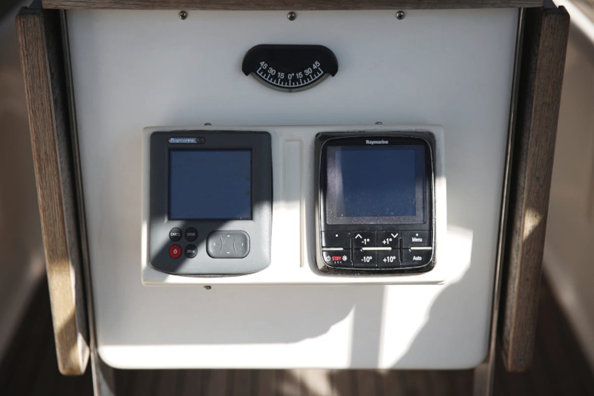 Cockpit of Pia M, a Bavaria Cruiser 40 sailboat at Zadar, Croatia