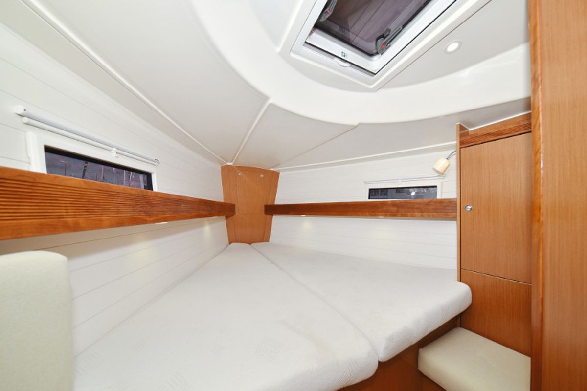 Cabin on Pia M, a Bavaria Cruiser 40 sailboat at Zadar, Croatia