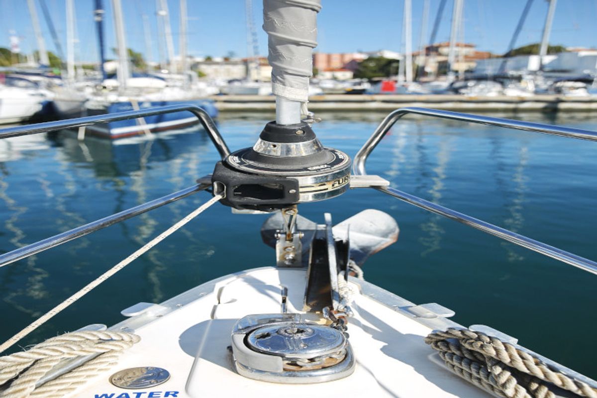 Exterior view of Pia M, a Bavaria Cruiser 40 sailboat at Zadar, Croatia