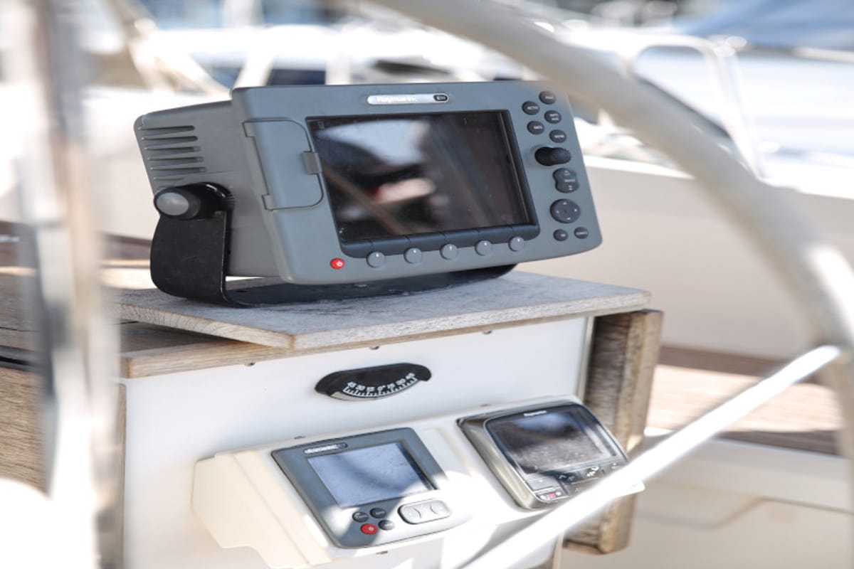 Cockpit of Pia M, a Bavaria Cruiser 40 sailboat at Zadar, Croatia
