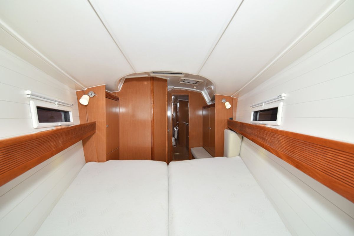 Cabin on Pia M, a Bavaria Cruiser 40 sailboat at Zadar, Croatia