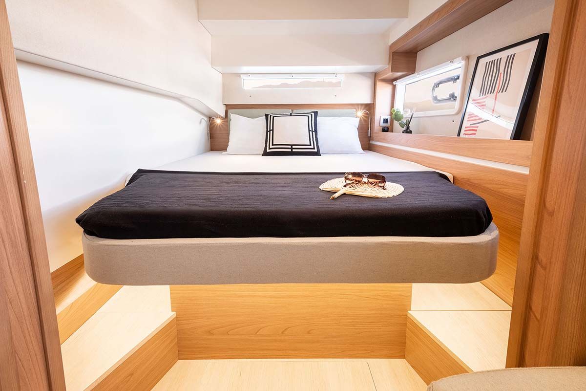 Cabin on Sanemiro , a Bali 4.2 catamaran at Seychelles, Eden Island Marina, Seychelles