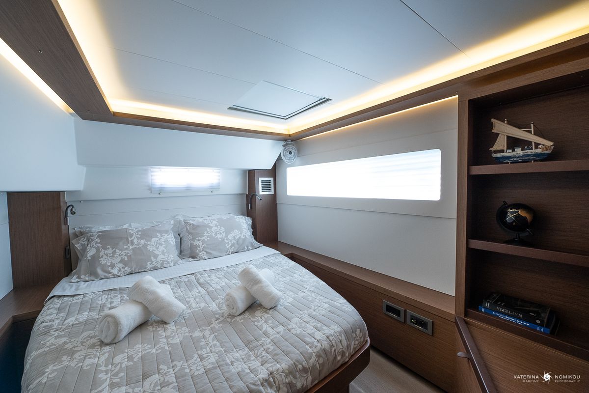 Cabin on El Marita, a Lagoon 46 catamaran at Municipal Unit of Lefkada, Greece