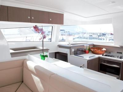 Galley of Magic 3, a Bali 4.3 catamaran at Castellammare di Stabia, Italy