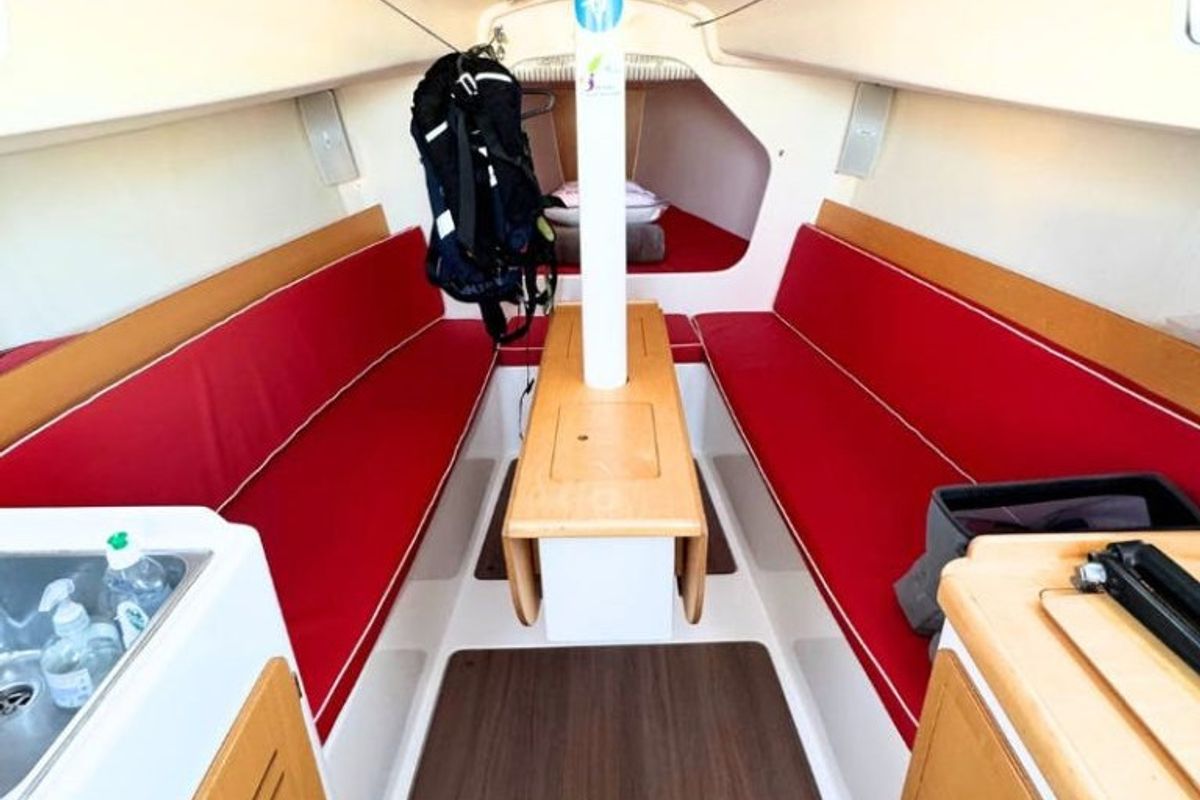Galley of Kurun, a JPK 10.10 sailboat at La Rochelle, France