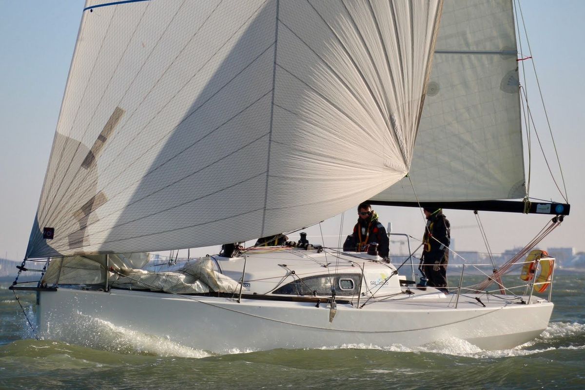 Exterior view of Kurun, a JPK 10.10 sailboat at La Rochelle, France