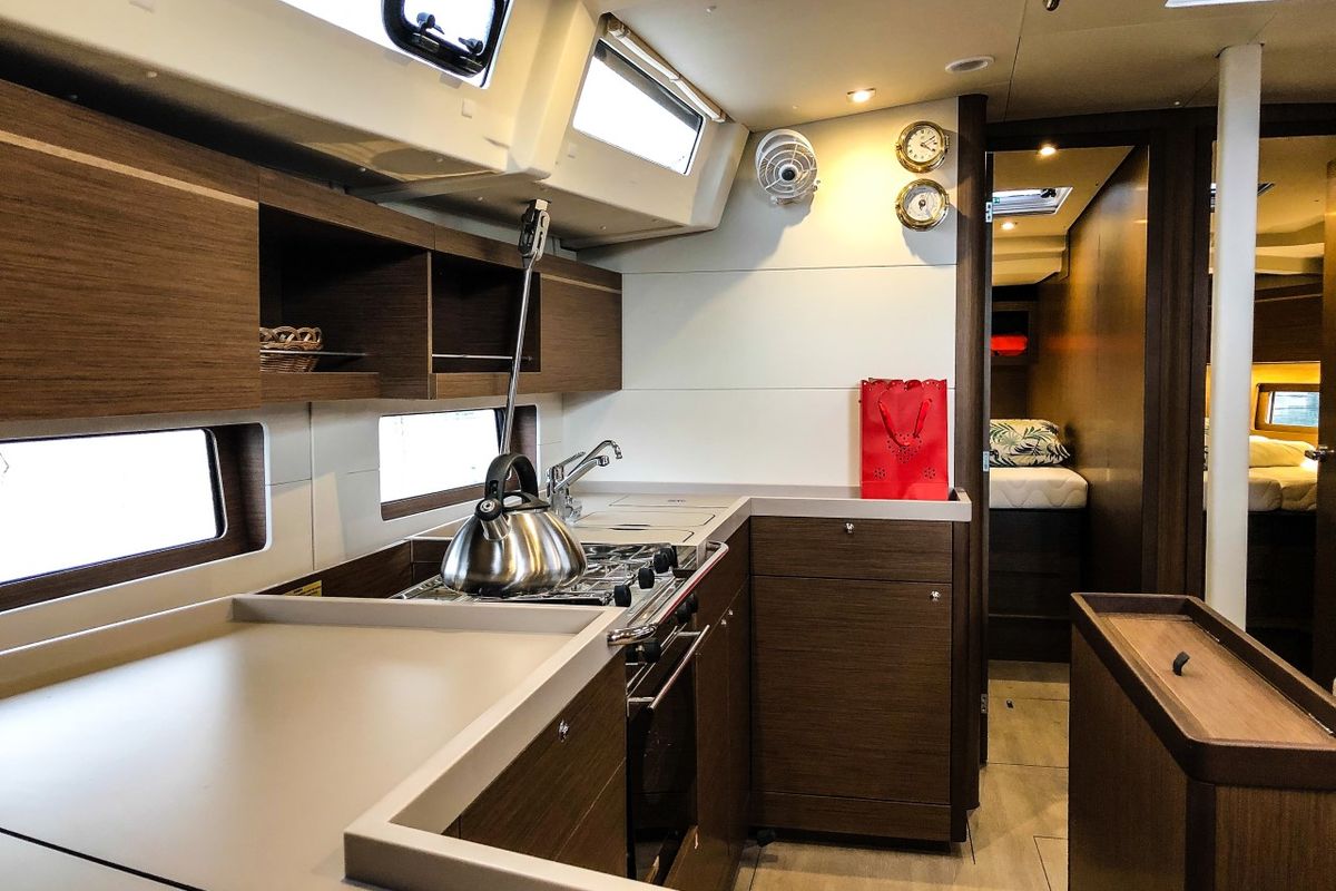 Galley of Summer Spirit, a Beneteau Oceanis 46.1 sailboat at Općina Medulin, Croatia