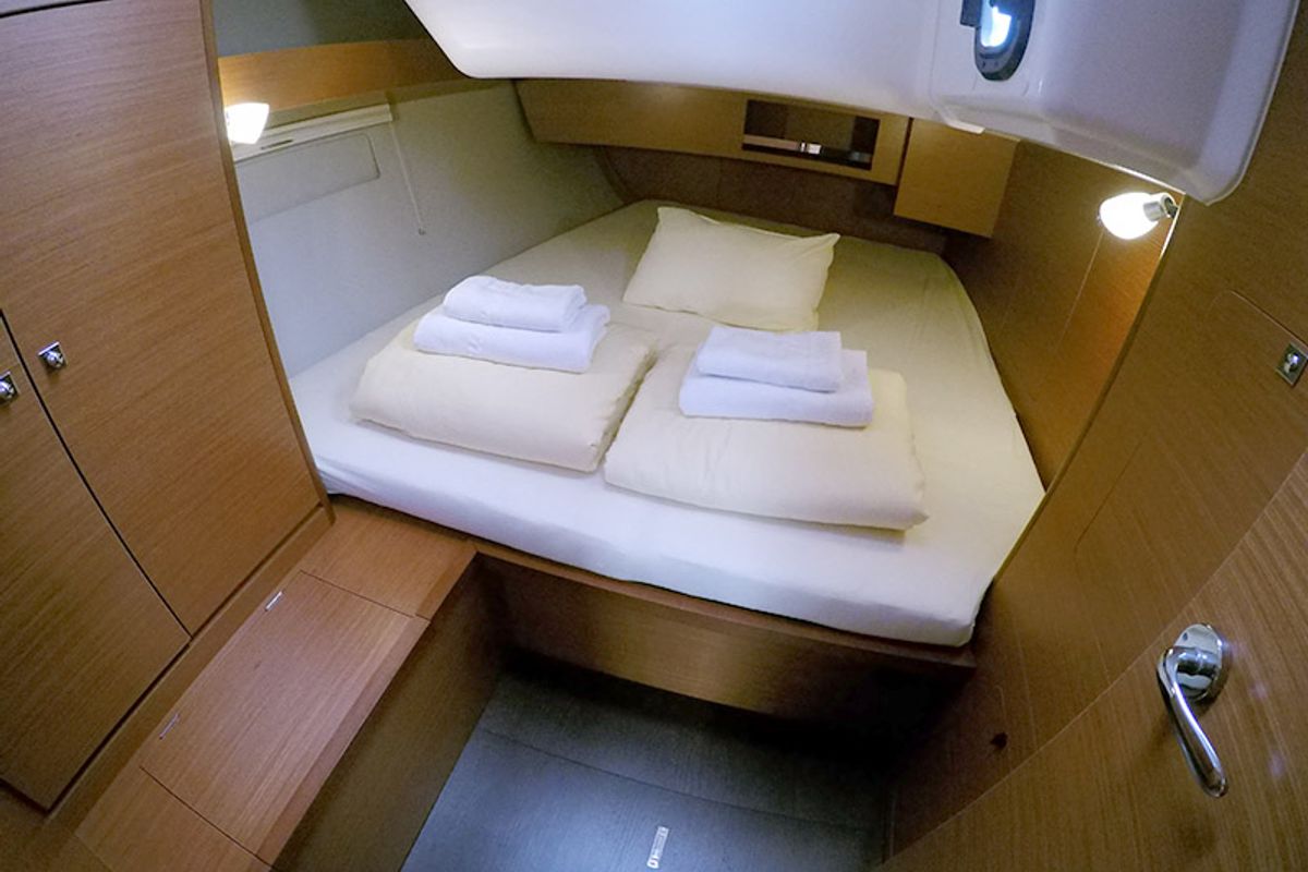 Cabin on SWEETEST TAB00, a Dufour 430 sailboat at Grad Šibenik, Croatia