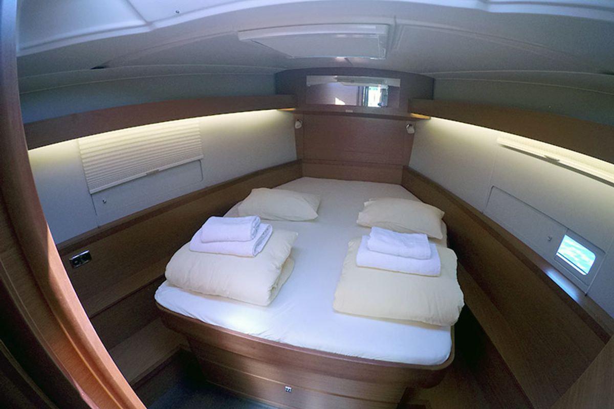 Cabin on SWEETEST TAB00, a Dufour 430 sailboat at Grad Šibenik, Croatia