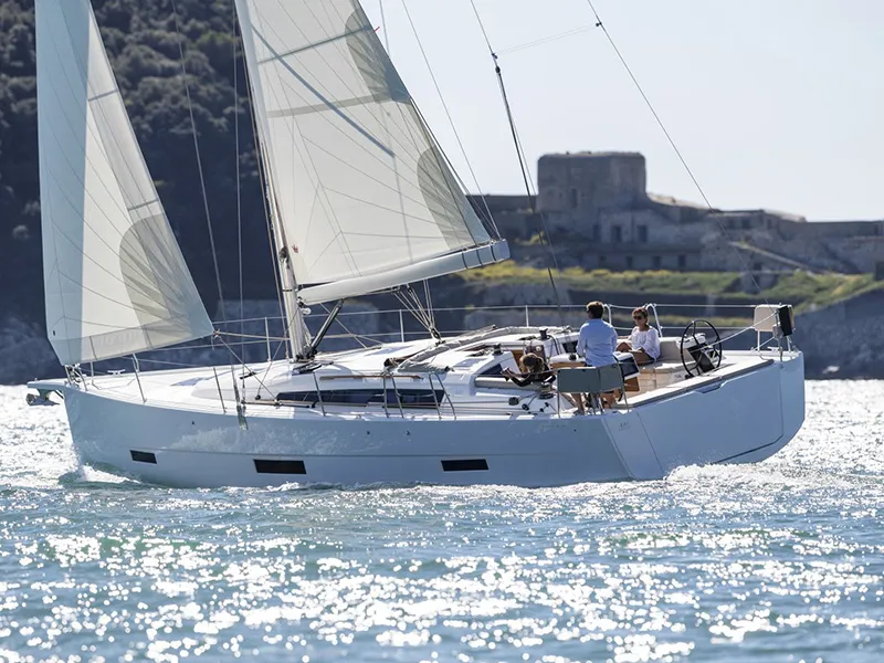 Exterior view of SWEETEST TAB00, a Dufour 430 sailboat at Grad Šibenik, Croatia