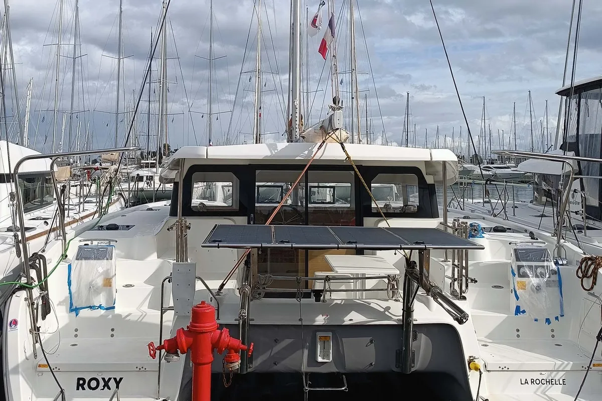 ROXY, a Excess Excess 11 catamaran at Kontokali, Greece
