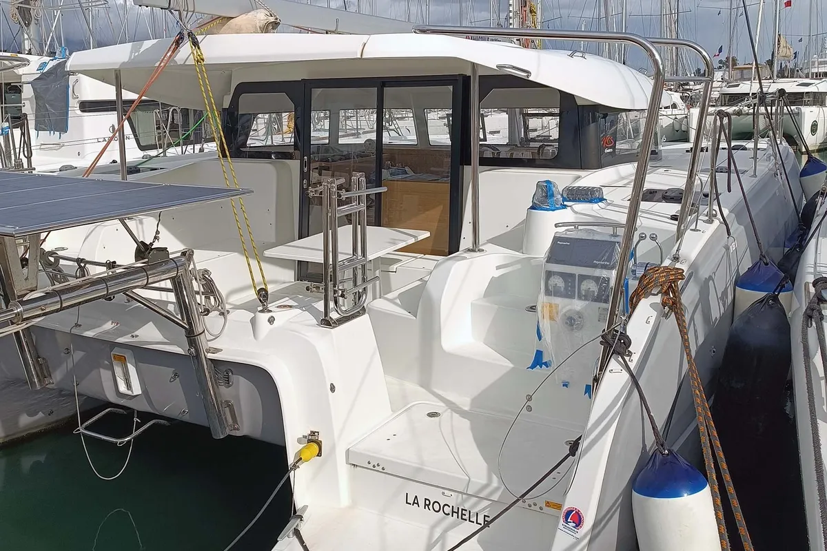 ROXY, a Excess Excess 11 catamaran at Kontokali, Greece