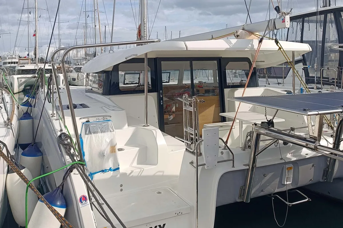ROXY, a Excess Excess 11 catamaran at Kontokali, Greece