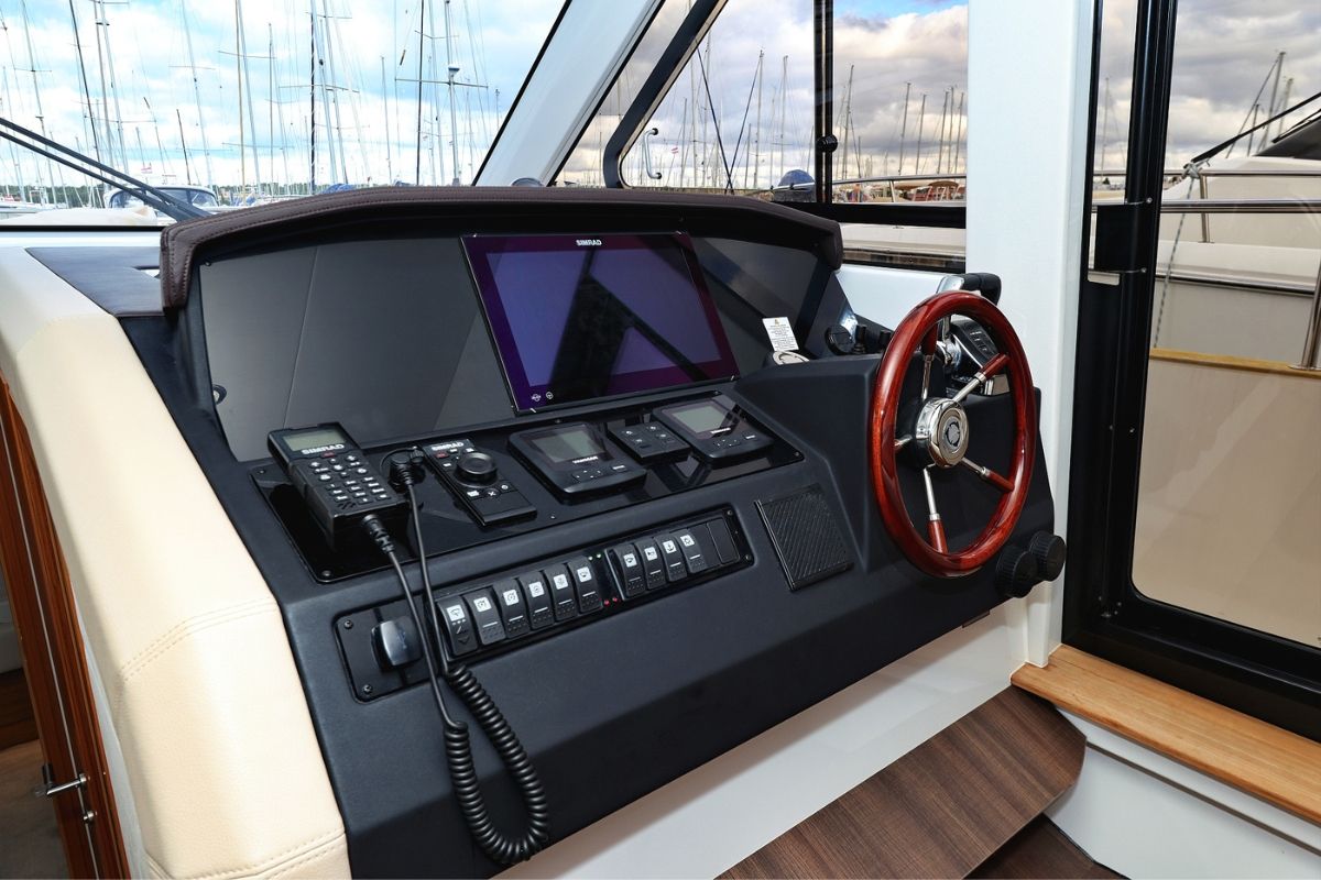 Cockpit of Nord, a Greenline 48 Fly yacht at Grad Biograd na Moru, Croatia