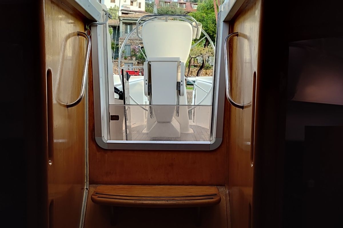 Salon of Tritonas, a Bavaria 38 Cruiser sailboat at Municipal Unit of Ellomenos, Greece