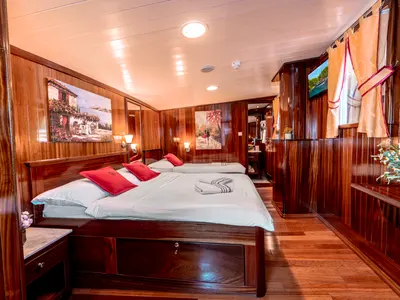 Cabin on Cesarica, a Gulet Motor sailer yacht at Split, Croatia