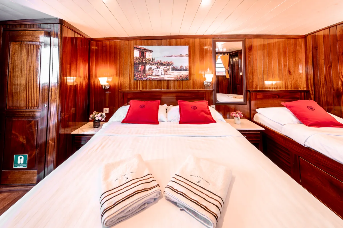Cabin on Cesarica, a Gulet Motor sailer yacht at Split, Croatia