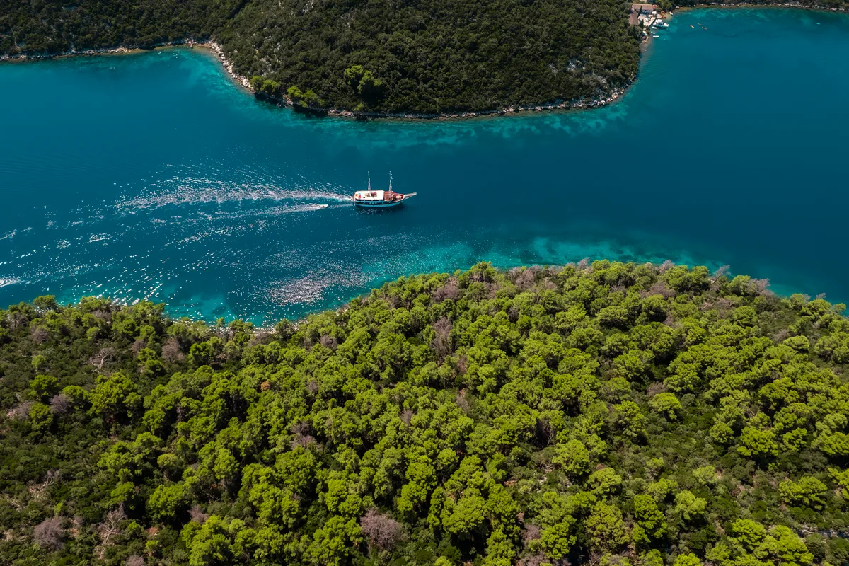 Exterior view of Cesarica, a Gulet Motor sailer yacht at Split, Croatia