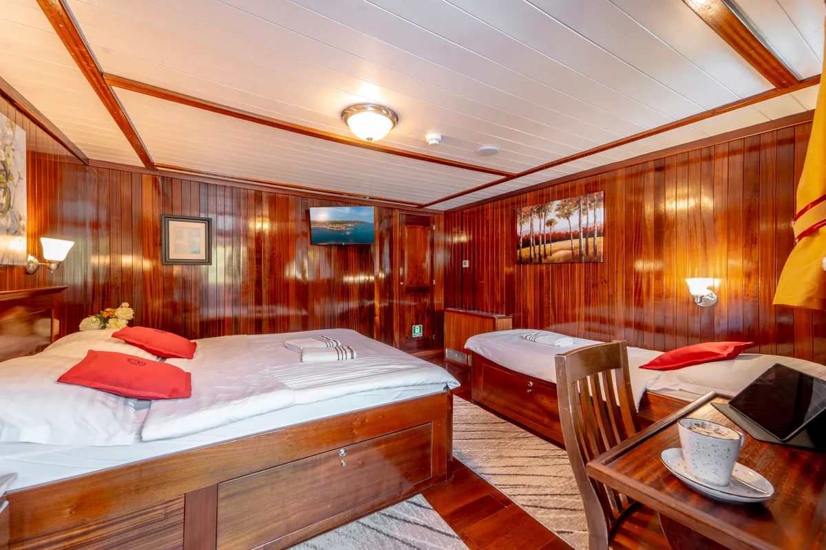Cabin on Cesarica, a Gulet Motor sailer yacht at Split, Croatia
