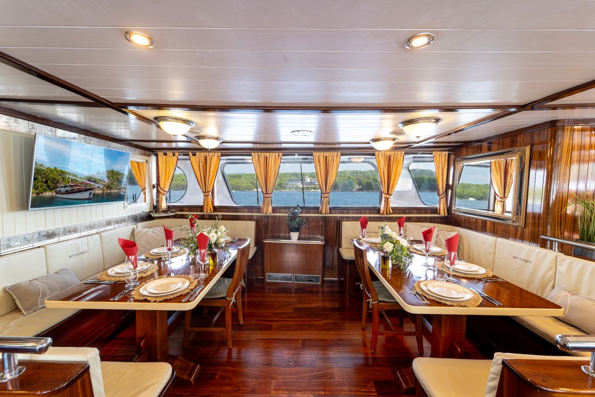 Salon of Cesarica, a Gulet Motor sailer yacht at Split, Croatia