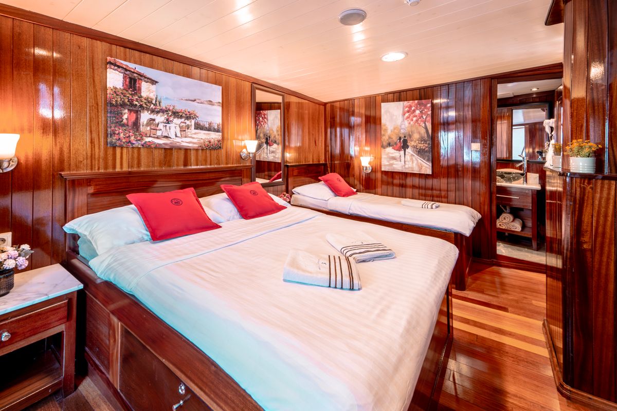 Cabin on Cesarica, a Gulet Motor sailer yacht at Split, Croatia
