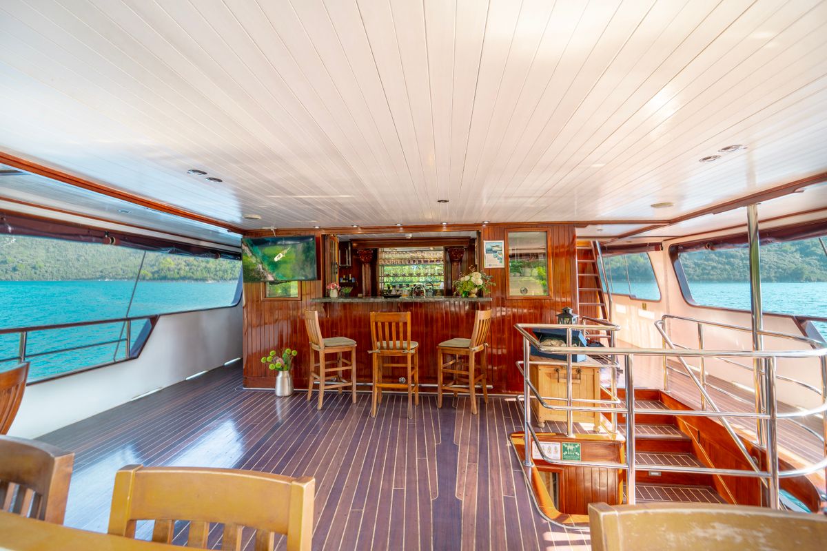 Exterior view of Cesarica, a Gulet Motor sailer yacht at Split, Croatia