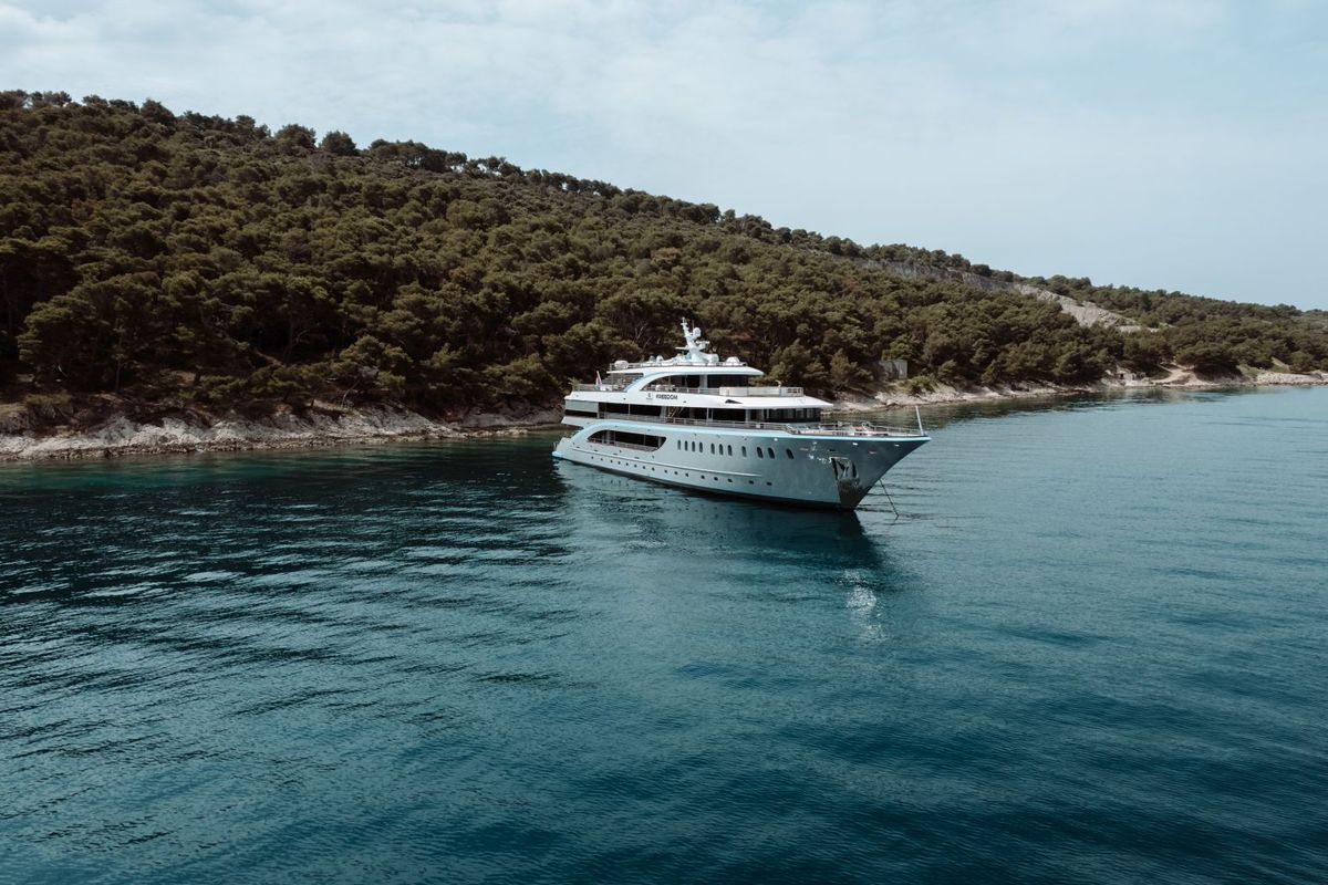Exterior view of Freedom, a Gulet Motoryacht yacht at Split, Croatia