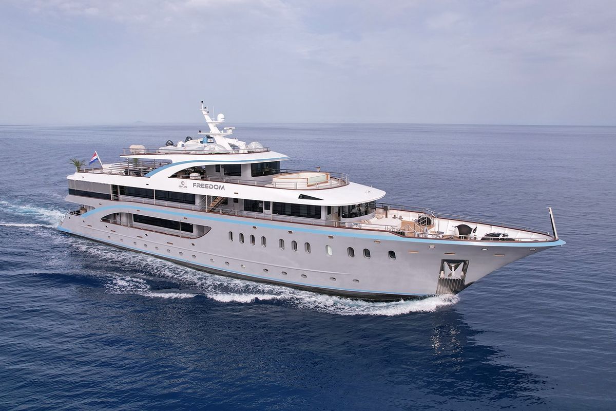 Exterior view of Freedom, a Gulet Motoryacht yacht at Split, Croatia