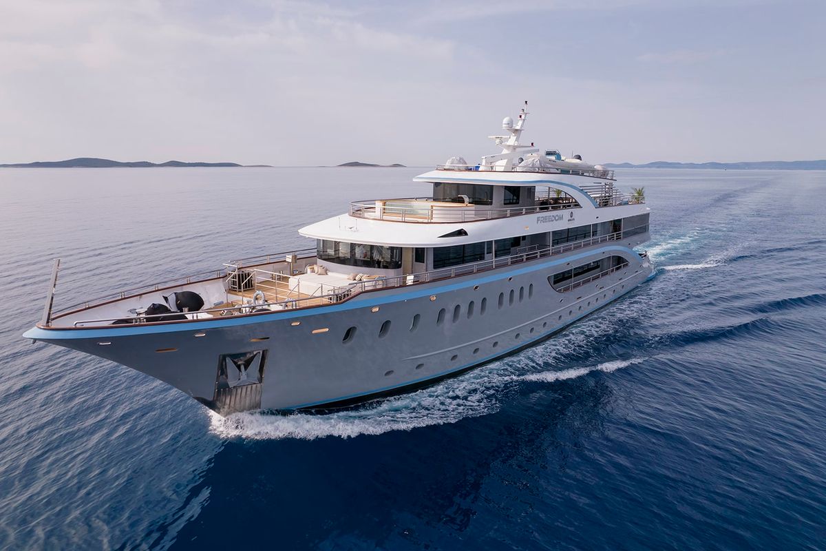 Exterior view of Freedom, a Gulet Motoryacht yacht at Split, Croatia
