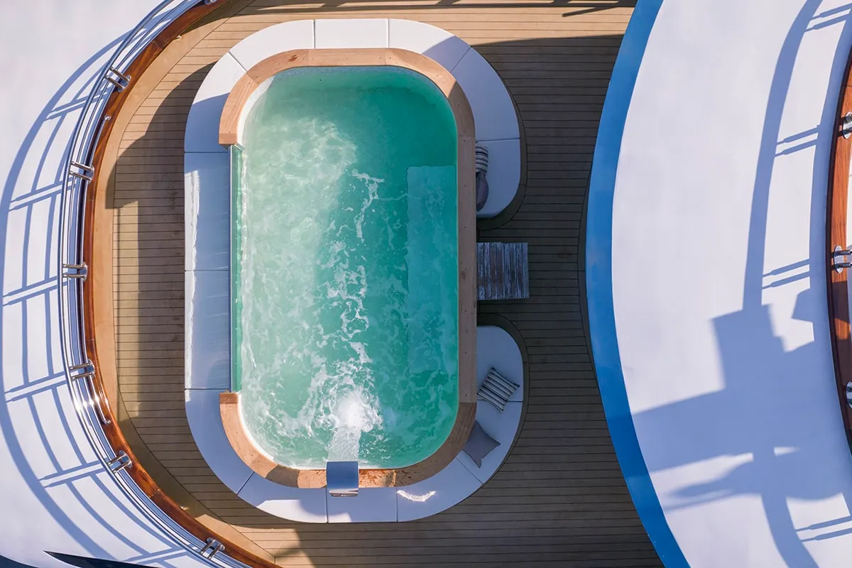 Deck of Freedom, a Gulet Motoryacht yacht at Split, Croatia
