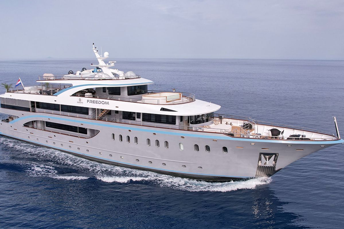 Exterior view of Freedom, a Gulet Motoryacht yacht at Split, Croatia