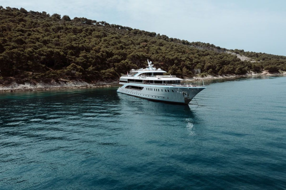 Exterior view of Freedom, a Gulet Motoryacht yacht at Split, Croatia