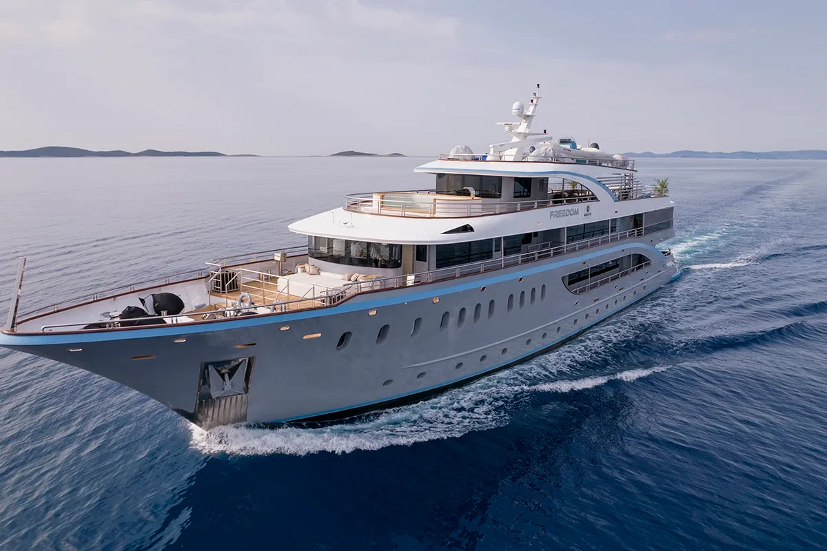 Exterior view of Freedom, a Gulet Motoryacht yacht at Split, Croatia