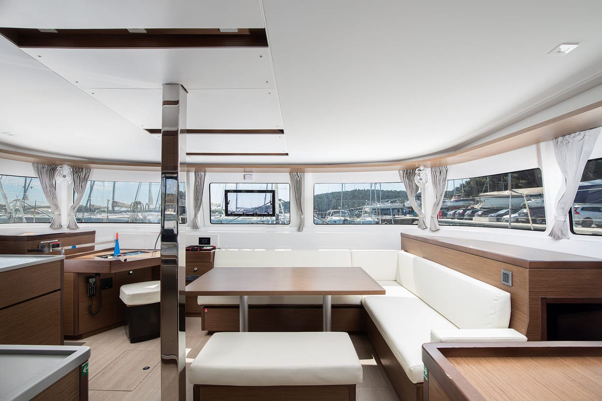 Salon of Long Island, a Lagoon 46 catamaran at Općina Medulin, Croatia