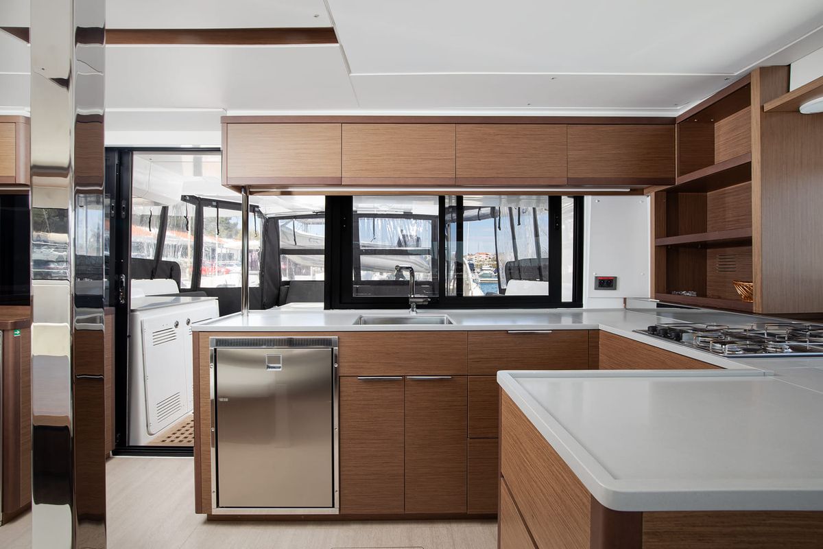 Galley of Long Island, a Lagoon 46 catamaran at Općina Medulin, Croatia