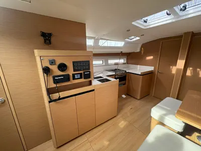 Salon of North Wind 49, a Jeanneau Sun Odyssey 490 sailboat at Keramoti, Greece