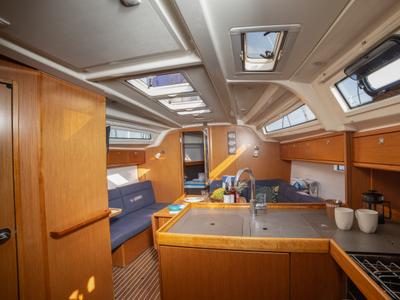 Galley of Marlo, a Bavaria Cruiser 37 sailboat at Athens, Greece