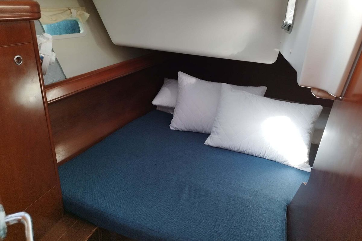Cabin on Athina Sails, a Beneteau Oceanis 393 sailboat at Municipal Unit of Lefkada, Greece